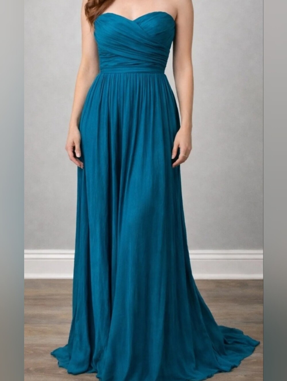 J. Crew Arabelle Green Silk Chiffon Dress 10P
